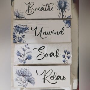 Four Piece Bathroom Wall Decor